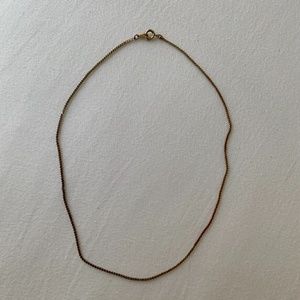 Gold color 15 in chain necklace